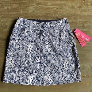 NWT Lilly Pulitzer High Tide Navy Gday Mate Golf Luxletic Monika Skort UPF 50